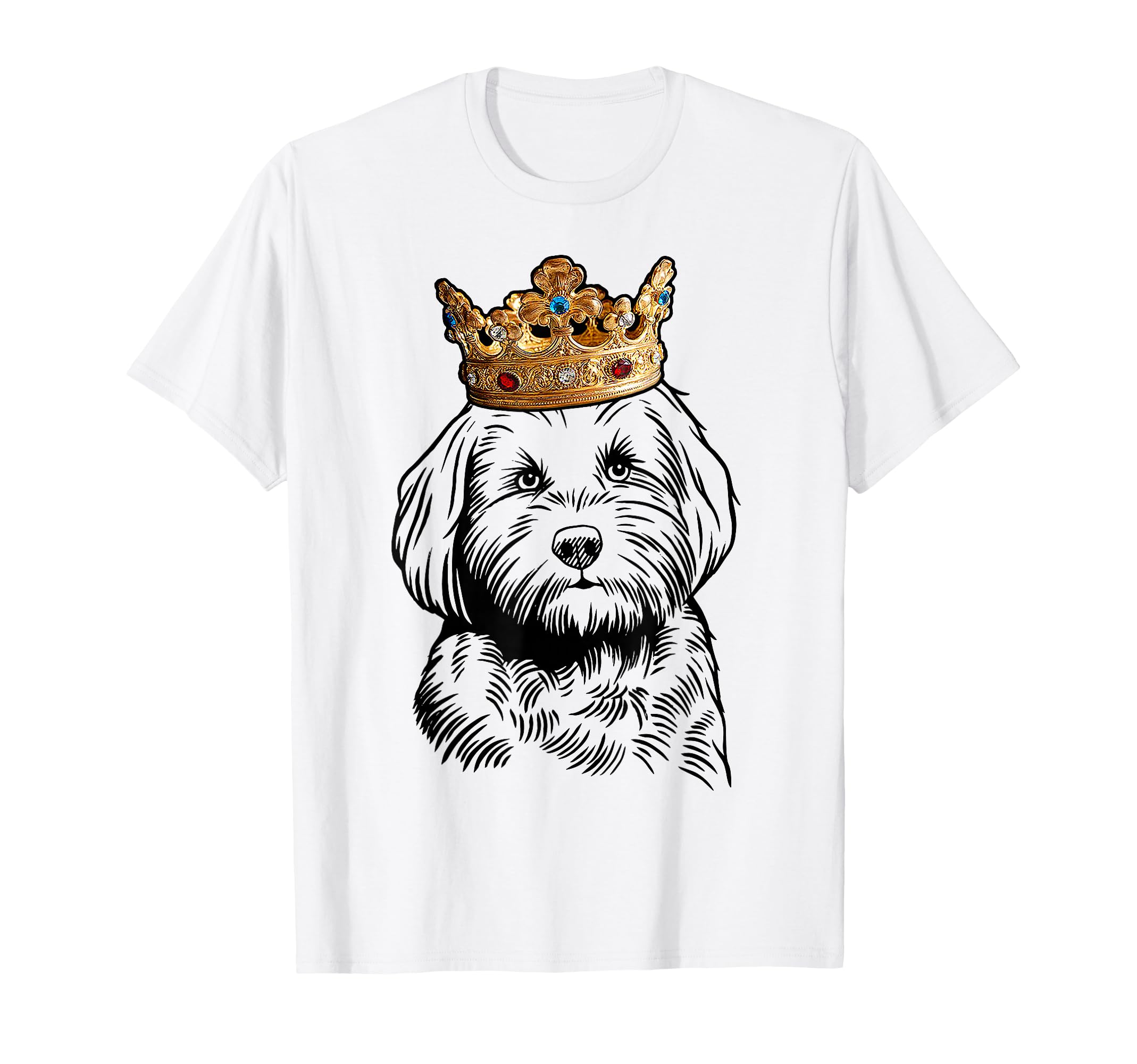 Cavapoo Dog Wearing a Crown T-Shirt