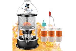 WINDPOST Kerosene Heater,Kerosene Heaters for Indoor Use,2600W Heating power,15㎡ Heating range,Portable Heater for Indoor and Outdoor, Camping and Fishing(Black,4.5l)