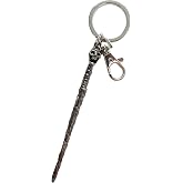 Harry Potter Death Eater Wand Pewter Key Ring Key Accessory, Silver