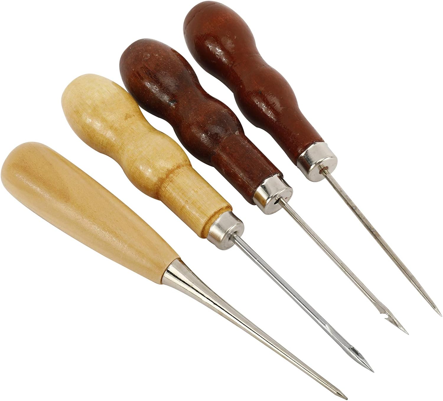 Artilife 32pcs Leather Tool Kit Including Leather Waxed Threads, Needles, Stitching Hole Punch, Groover Tool and Awl, DIY Leather Craft Accessories for Beginner Leather Repair