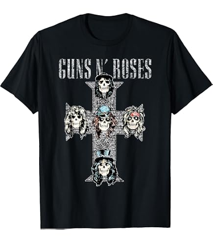 Amazon.com: Guns N' Roses Official Cross T-Shirt : Clothing, Shoes