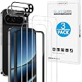 OMOTON 3+2 Pack for Google Pixel 10 Pro XL Screen Protector 6.8 Inch 2025 | 3 Tempered Glass Film and 2 Camera Lens Protector
