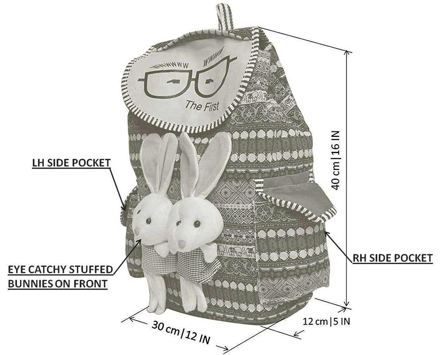 trendyage girl's multicolour medium backpack