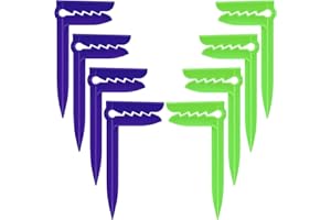 SHIDOW Beach Stakes, Outdoor Towel Anchor Stakes Picnic Mat Clips, Clamps Picnic Blanket Holders, Towel Sand Spikes, Beach Accessories for Vacation (8 PCS Green, Blue)