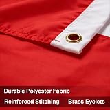 SHATCHI Austria Flag 5ft x 3ft Polyester with Brass Eyelets National Banner view 6