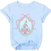 Magical Shirt for Girls Magic Kingdom Graphic Tshirt Cute Family Vacation Kids Short Sleeve Tops