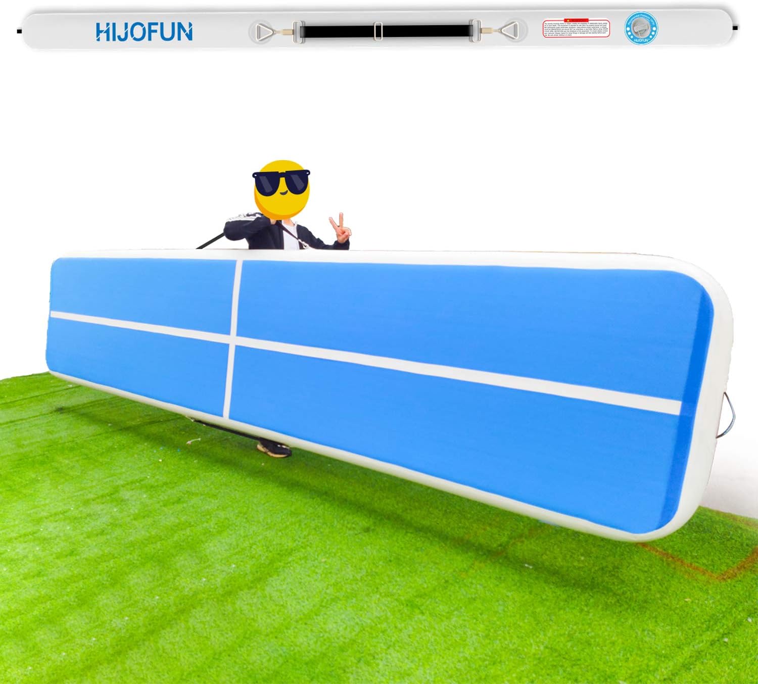 HIJOFUN Premium Air Track 10ft 13ft 16ft 20ft Airtrack Gymnastics Tumbling Mat Inflatable Tumble Track with Electric Air Pump for Home Use/Gym/Yoga/Training/Cheerleading/Outdoor/Beach/Park : Sports & Outdoors