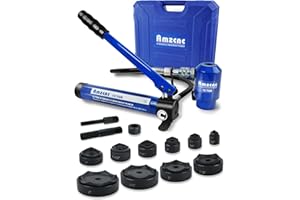 AMZCNC Hydraulic Knockout Punch Electrical Conduit Hole Cutter Set KO Tool Kit 1/2 to 4 inch (15T(1/2"-4"))