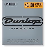 Jim Dunlop Super Bright Stainless Steel Bass Strings 40-120 | 5-String