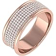 0.30 Carat Round Diamond Wedding Band Ring in 10K Gold (I1-I2 Clarity)