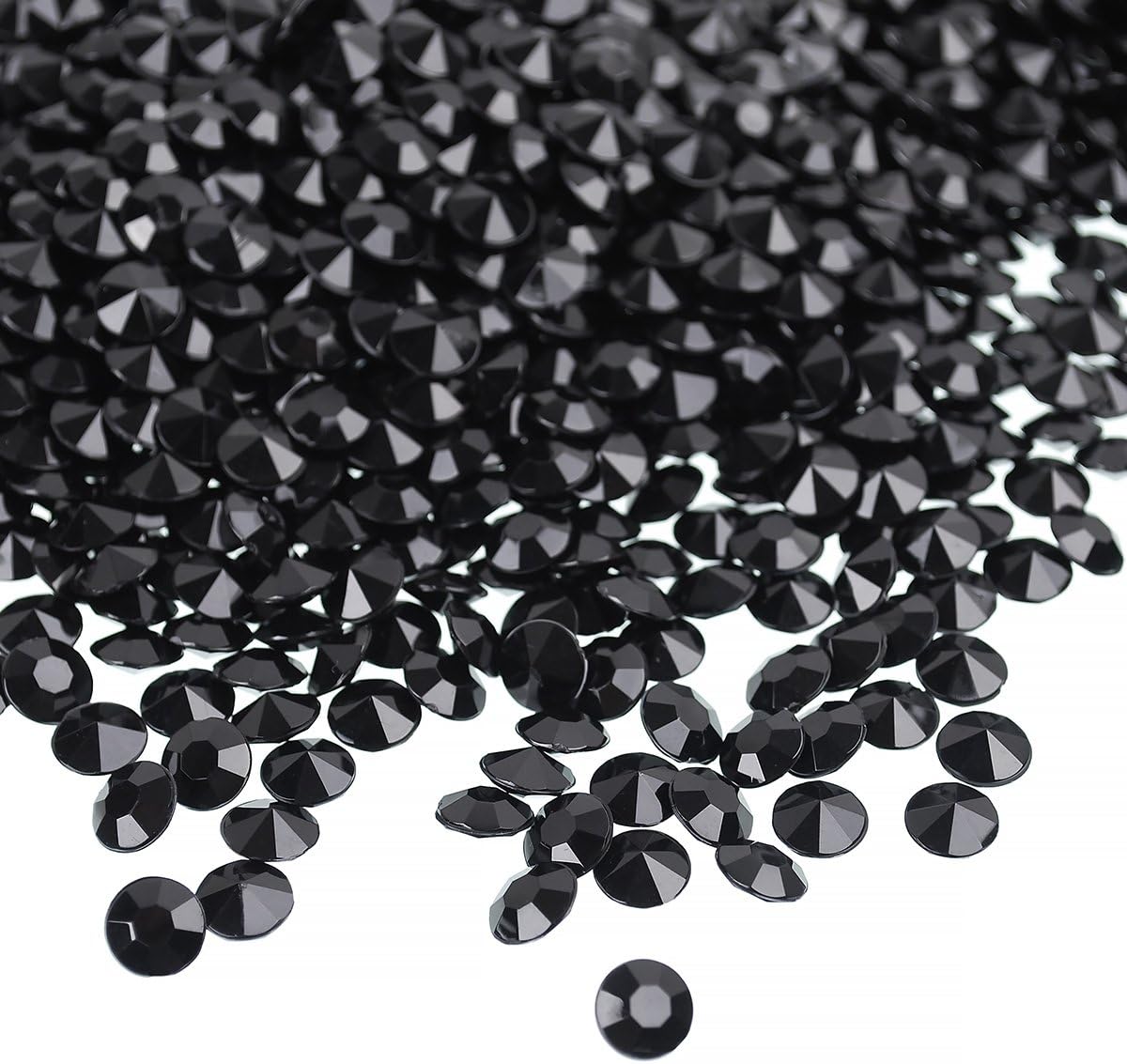 Vase Fillers - craftjoje 8MM Wedding Table Scattering Crystals Acrylic Diamonds Wedding Bridal Shower Party Decorations Vase Fillers(Black)