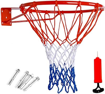 Denny International Basketball Hoop Wall Mounted 45cm Net Fixtures Set