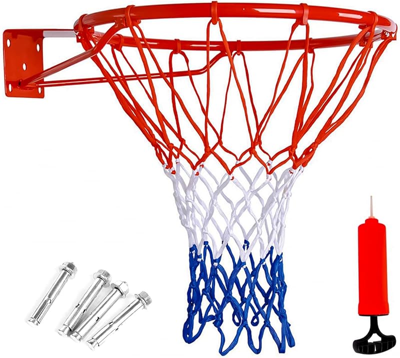 Denny International Basketball Hoop Wall Mounted 45cm Net Fixtures Set