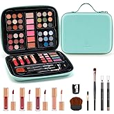 Color Nymph Beginner Makeup Kits Gift for Teens, Makeup Palettes with Reusable Handbag Includes 36 Colors Eyeshadow Blushes Bronzer Highlighter 4 Colors Lipgloss, Lip Oil Brushes Mint Green