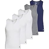 Quiksilver Undershirt Tank Tops for Men - 5 Pack Lightweight Ribbed Tanktops