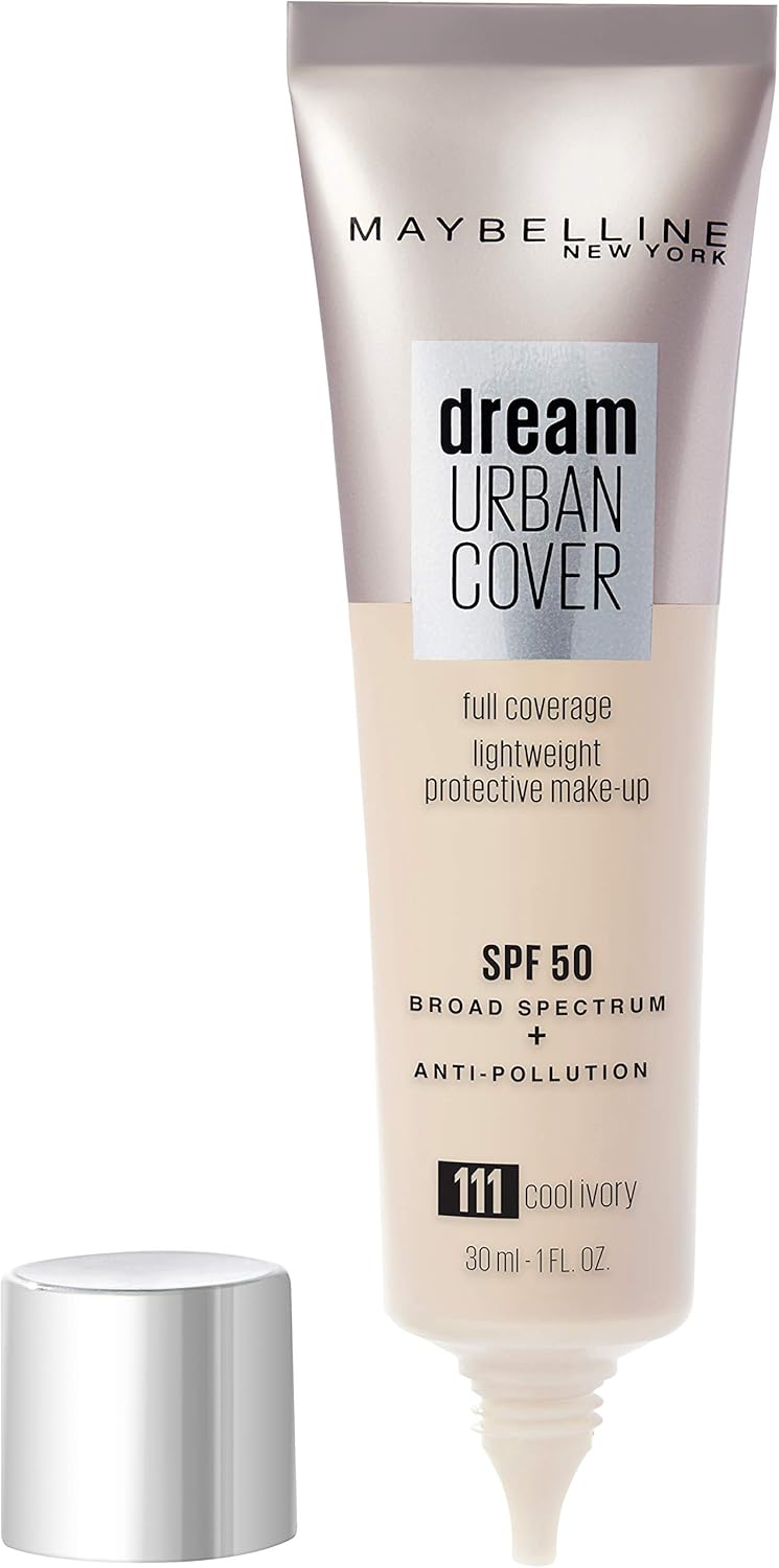 Maybelline Dream Urban Cover Full Coverage Foundation 30ml - 111 Cool Ivory, 111 - Cool Ivory, 30 ml (Pack of 1) - Image 4