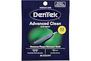 DenTek Slim Brush Advanced Clean Interdental Cleaners, Extra Tight, 32 Count