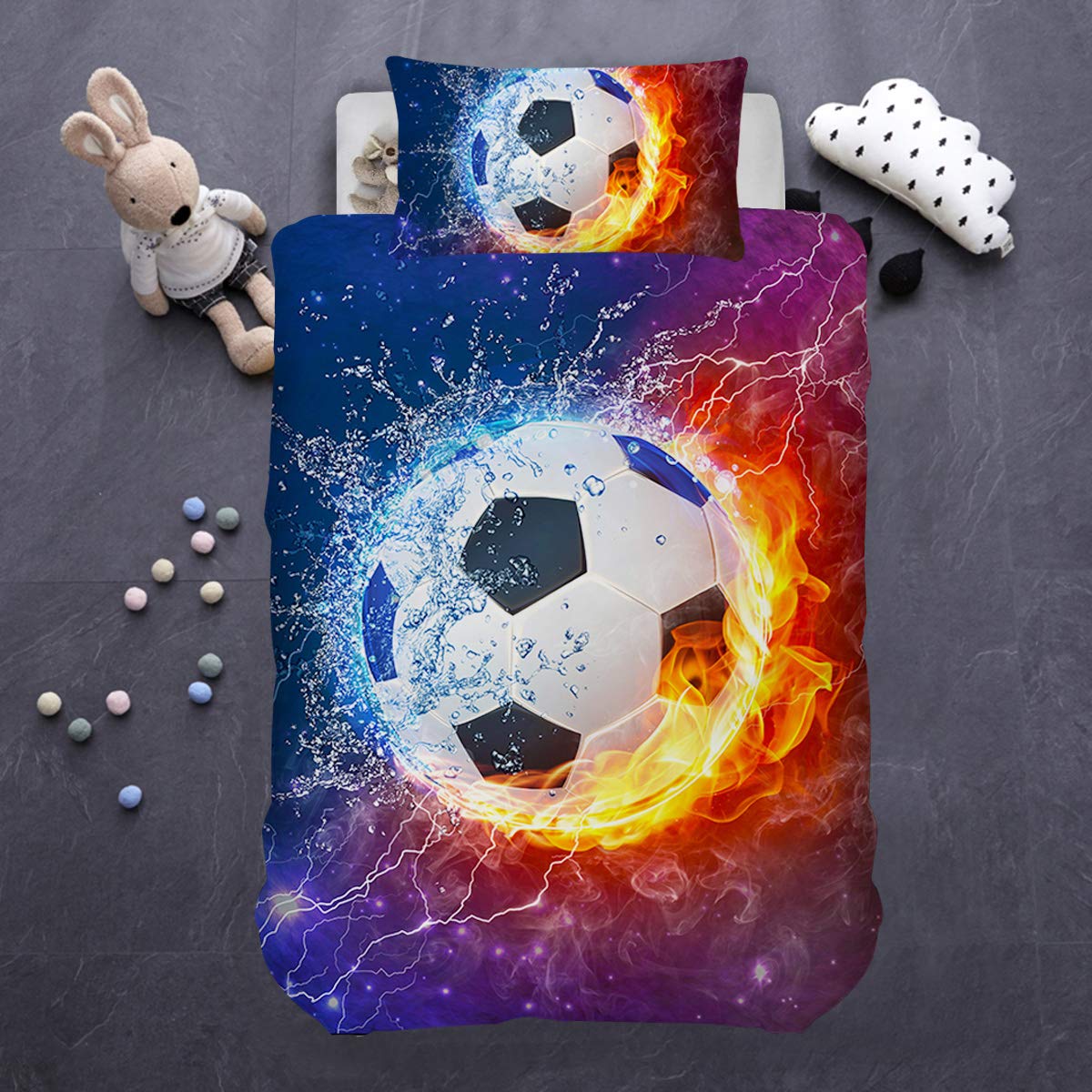 Best Boys Bedding Sets Twin Football Fire And Ice