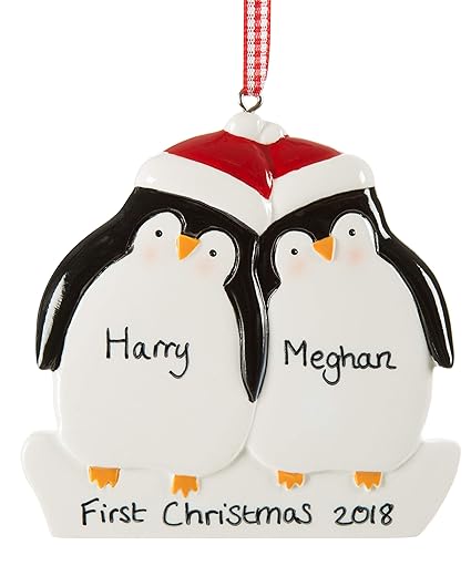 Alphabet Barn Personalised Couple Christmas Tree Bauble Decoration