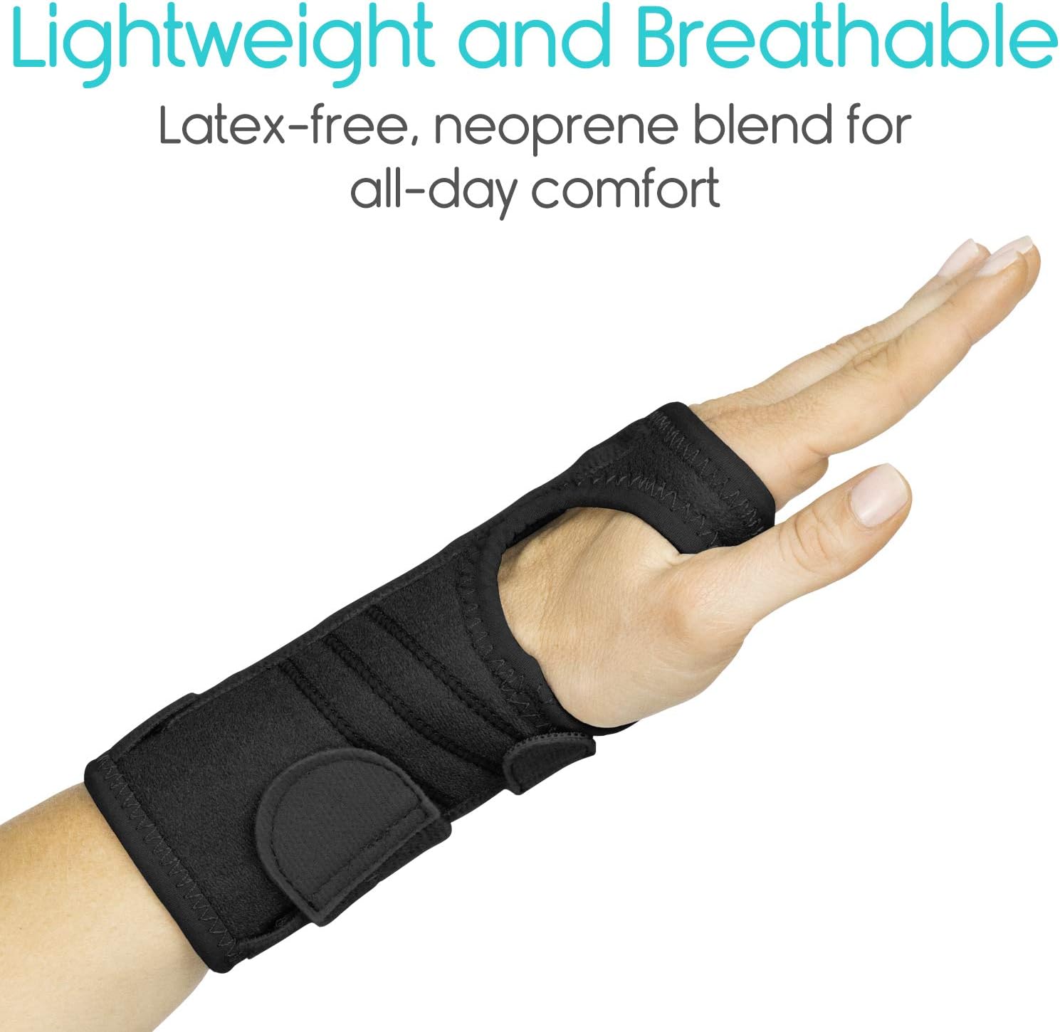 Vive Carpal Tunnel Wrist Brace (Left or Right) - Arm Compression Hand Support Splint - for Men, Women, Kids, Bowling, Tendonitis, Arthritis, Athletic Pain, Sports, Golf - Universal Adjustable Fit: Industrial & Scientific