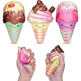 Anboor 3 Pcs Squishies, Soft Kawaii Ice Cream Squishies Slow Rising,Food Squishies for Kid Stress Relief Food Foam Squishies as Party Favor