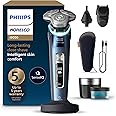 Philips Norelco Shaver i9000 Prestige, Wet & Dry Electric Shaver, Mystic Aqua, SenseIQ Technology, Triple Lift & Cut System, 360 Rotating Dual SteelPrecision Blades, Nose Trimmer, XP9201/88