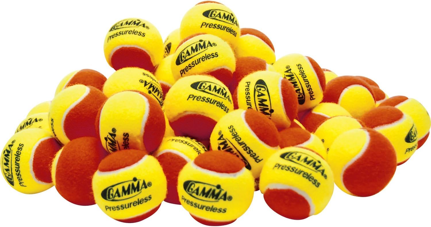 Gamma CPB614, Yellow & Red Sports Pressureless Practice Tennis Balls