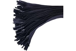 YUEDI 20PCS Nylon Invisible Zipper,Sewing for Handmade Garment/Bags/Home Textile,Tailor Sewer Crafter's Special(22 inch,Black)