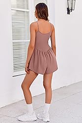 Ekouaer Womens Summer Sleeveless Workout Rompers