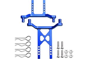 Hobbyfire Metal Aluminum Front & Rear Body Mounts Posts for 1/18 Traxxas LaTrax Teton SST, Replace Parts 7615 (Blue)