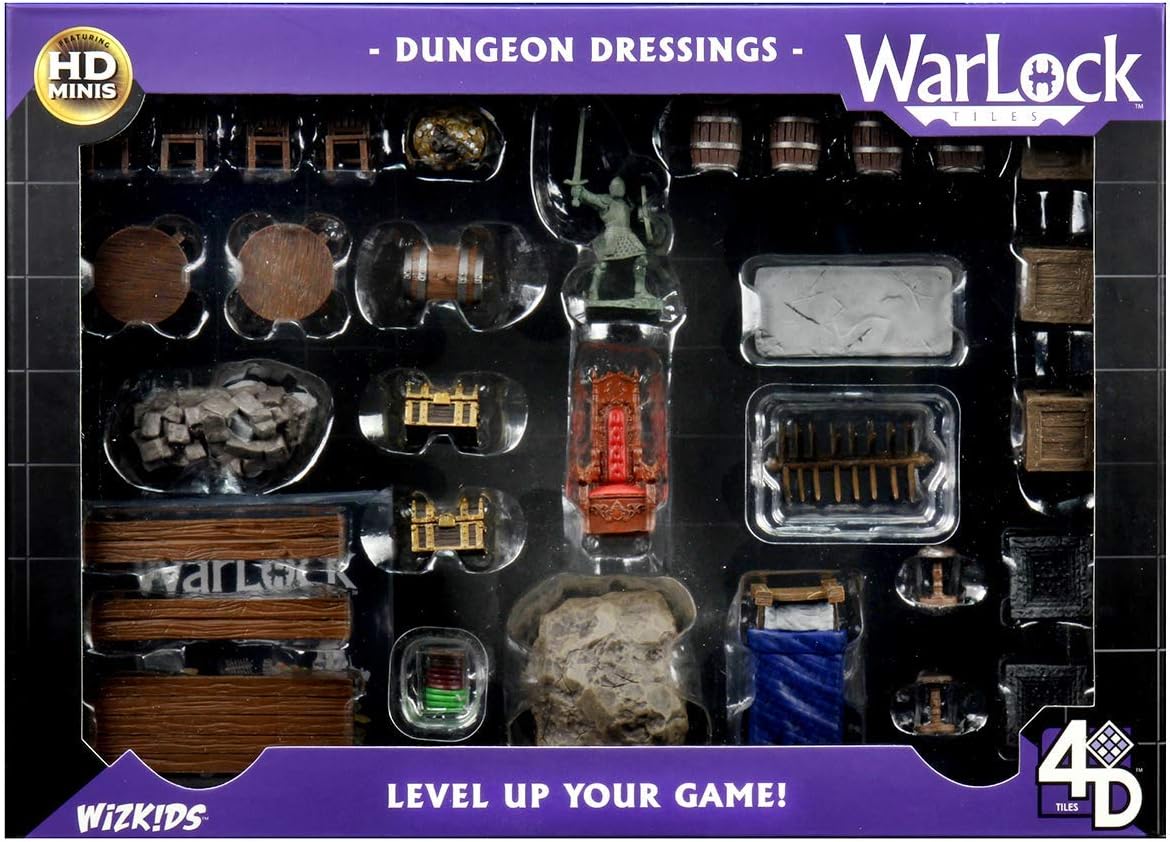 WizKids - Warlock Tiles: Dungeon Dressings, 14 inches x 14 inches x 11 inches
