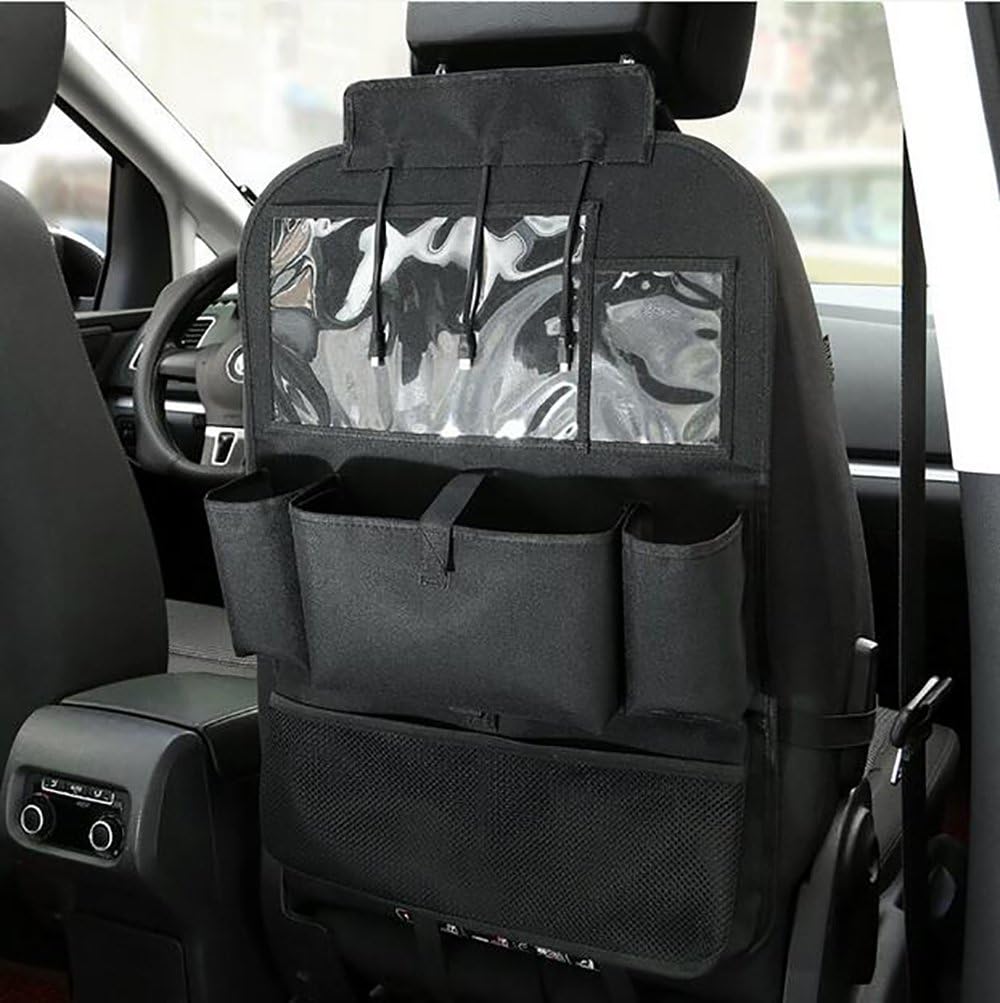 LIYUU Universal Car Seat Back Organizer With USB Charging Oxford Cloth Car Storage Bag Pocket (1 Pc)