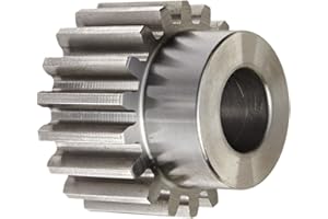 Boston Gear NF20B Spur Gear, 14.5 Pressure Angle, Steel, Inch, 10 Pitch, 0.750" Bore, 2.200" OD, 1.000" Face Width, 20 Teeth