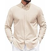 COOFANDY Mens Long Sleeve Button Down Shirt Casual Untucked Shirts for Men Oxford Dress Shirts