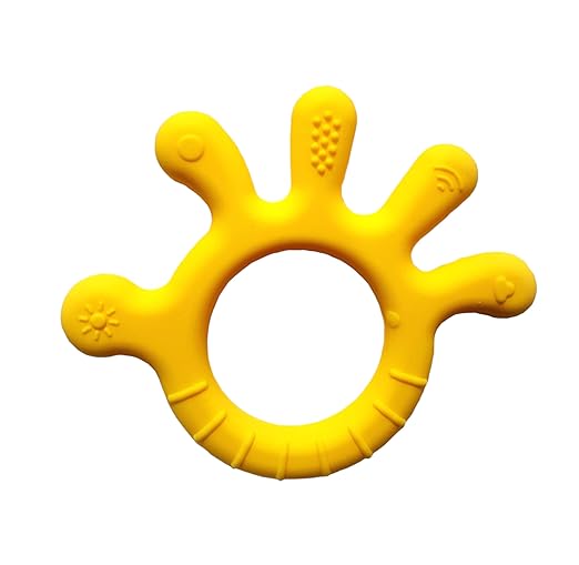 Chic Buddy teethers for Babies BPA Free Silicone Soft Baby Toys (3 6 9 12 Months Old,Yellow)