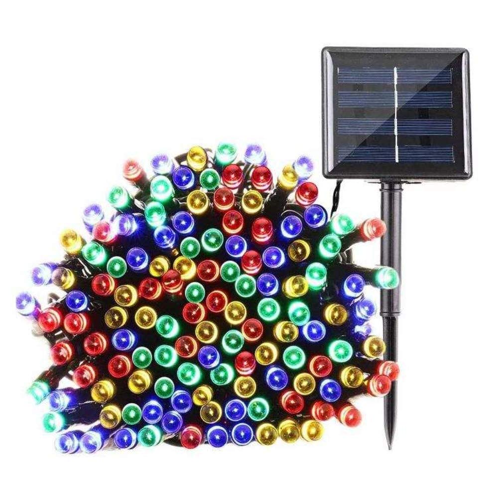 Fantes Solar Powered String Lights 39.4ft 100LED 8 Modes Fairy Lights Outdoor Garden Patio Backyard Christmas Party Wedding Decoration Solar Lights (Multi Color, 39.4ft / 12M)