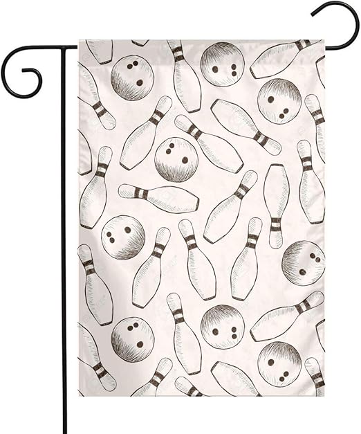 Amazon Com Drawing Bowling Fun Garden Flags Home Indoor Outdoor