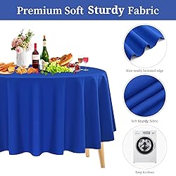 Pesonlook 12 Pack Round Tablecloth 90inch-Royal