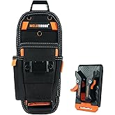 MELOTOUGH Small Tool Pouch with Quick Release Belt Clip,Clip On Tool Belt Pouch with Electrician Tapemeasure Clip, Mini Work Organizer Tool Holster and Knife Tool Holder Pouch