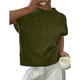 BQDCQB Womens Floral Sweater Vest Cute Cap Sleeve Tops 3D Flower Decor Knit Tank Top Loose Spring Fall Summer Clothes 2026