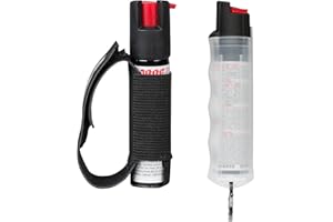 SABRE Protector Spray Multipack, (1) with Key Ring, (1) with Adjustable Hand Strap, 14 Second Spray Time, 3.5-Meter Range, Hu