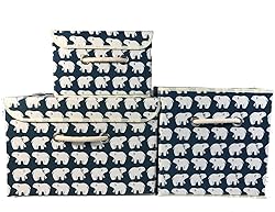 Sokoleder Foldable Polyester Canvas Storage Bin