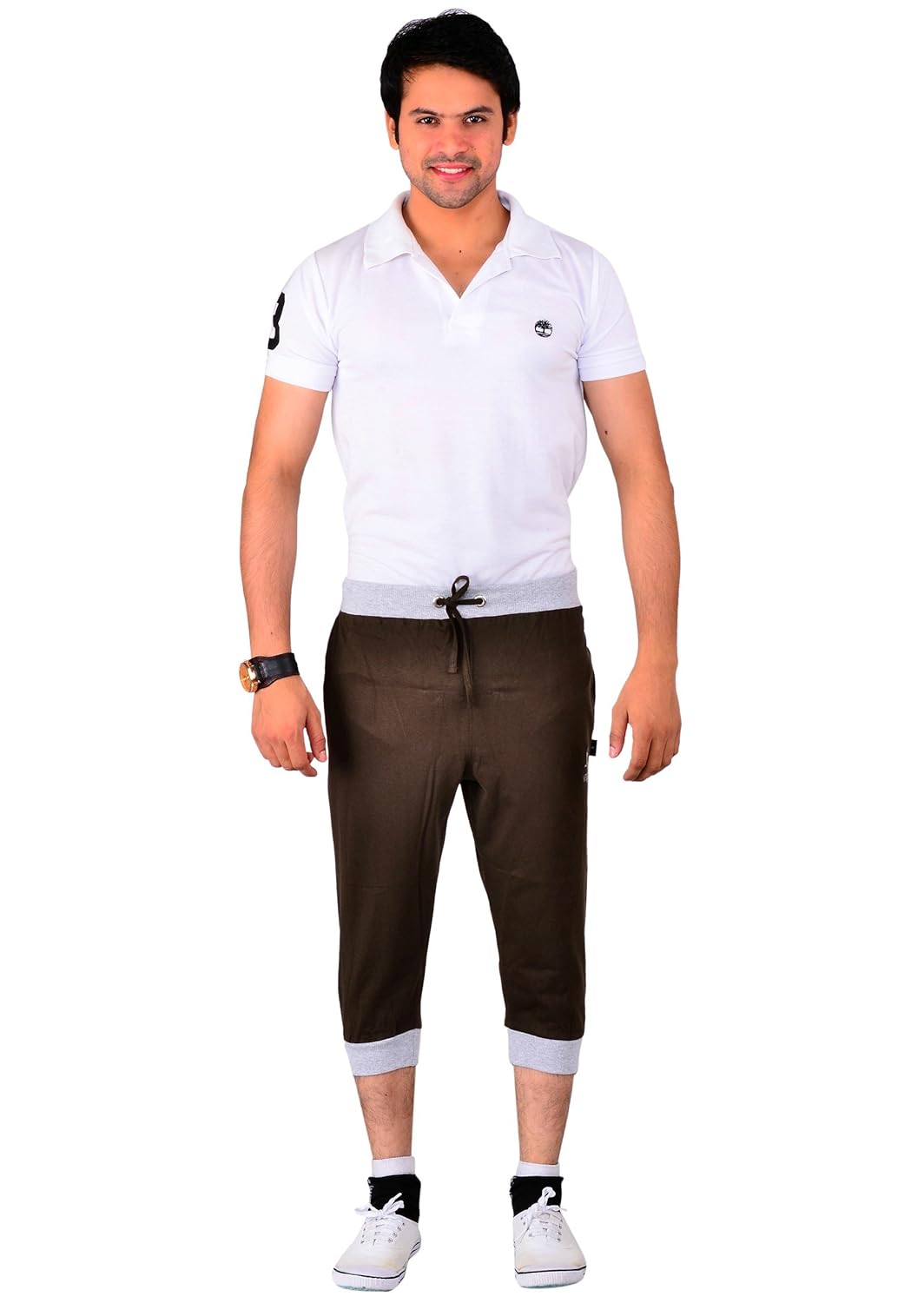 vego men's casual cotton three forth