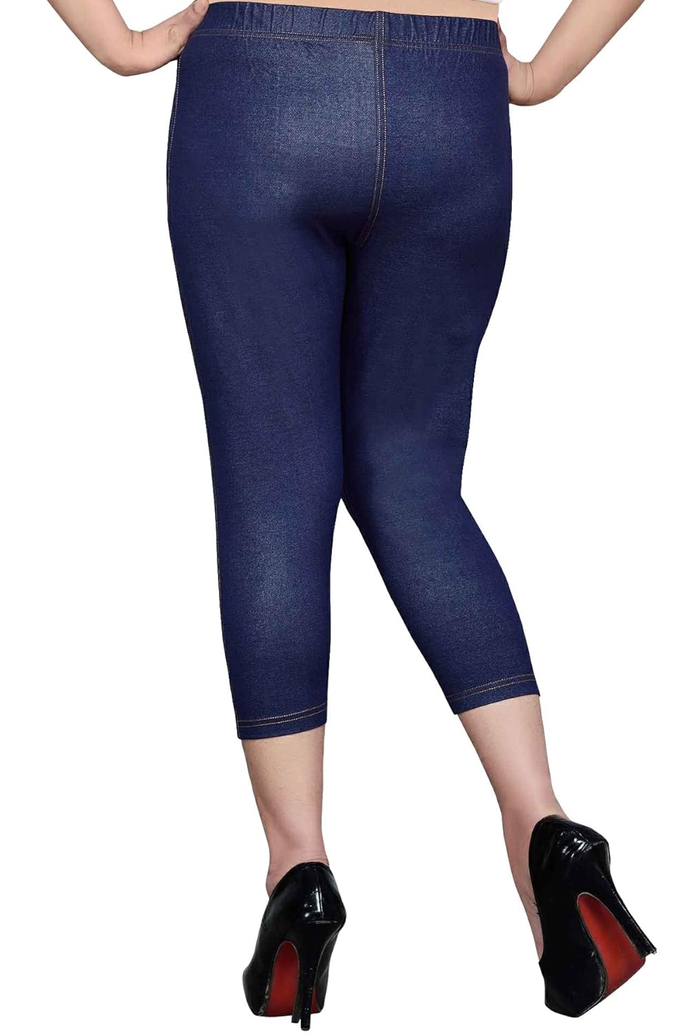 greenwich ladies capri jeggings (blue)