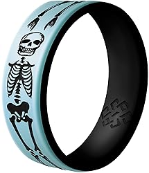 Knot Theory Skeleton Silicone Ring for Men and