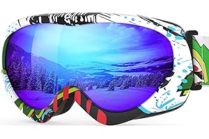 OutdoorMaster Kids Ski Goggles - Helmet Compatible Snow Goggles for Boys & Girls with 100% UV Protection