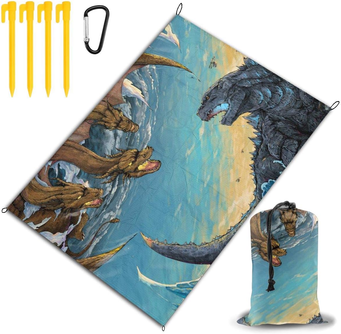 Amazon.com : Monster Godzilla Picnic Mat，Portable Waterproof Extra