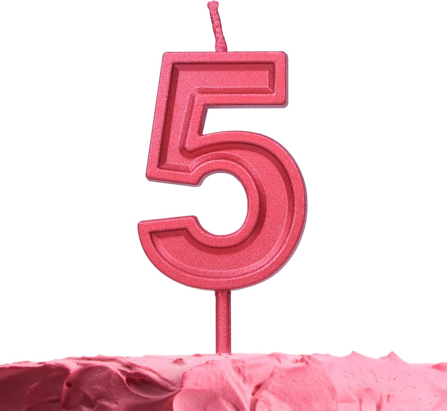 Amazon Com Get Fresh Number 5 Birthday Candle Red Number Five Candle On Stick Elegant Red Number Candles For Birthday Anniversary Wedding Perfect Baby S 5th Birthday Candle Cake Topper
