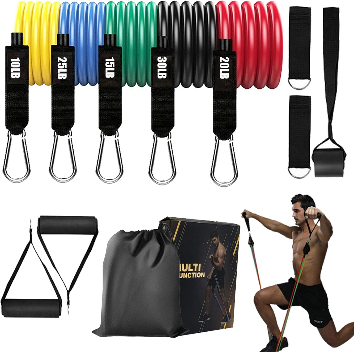 TUOLONG Vertical Jump Resistance Bands 11pcs Resistance