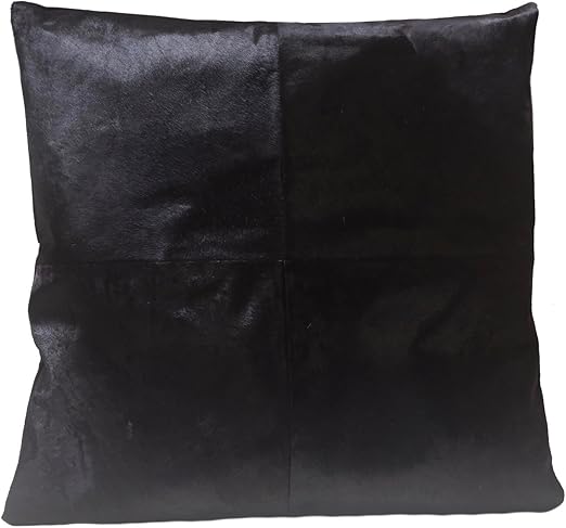 Amazon Com Foreign Affairs Home Decor Black Cow Hide Euro Pillow